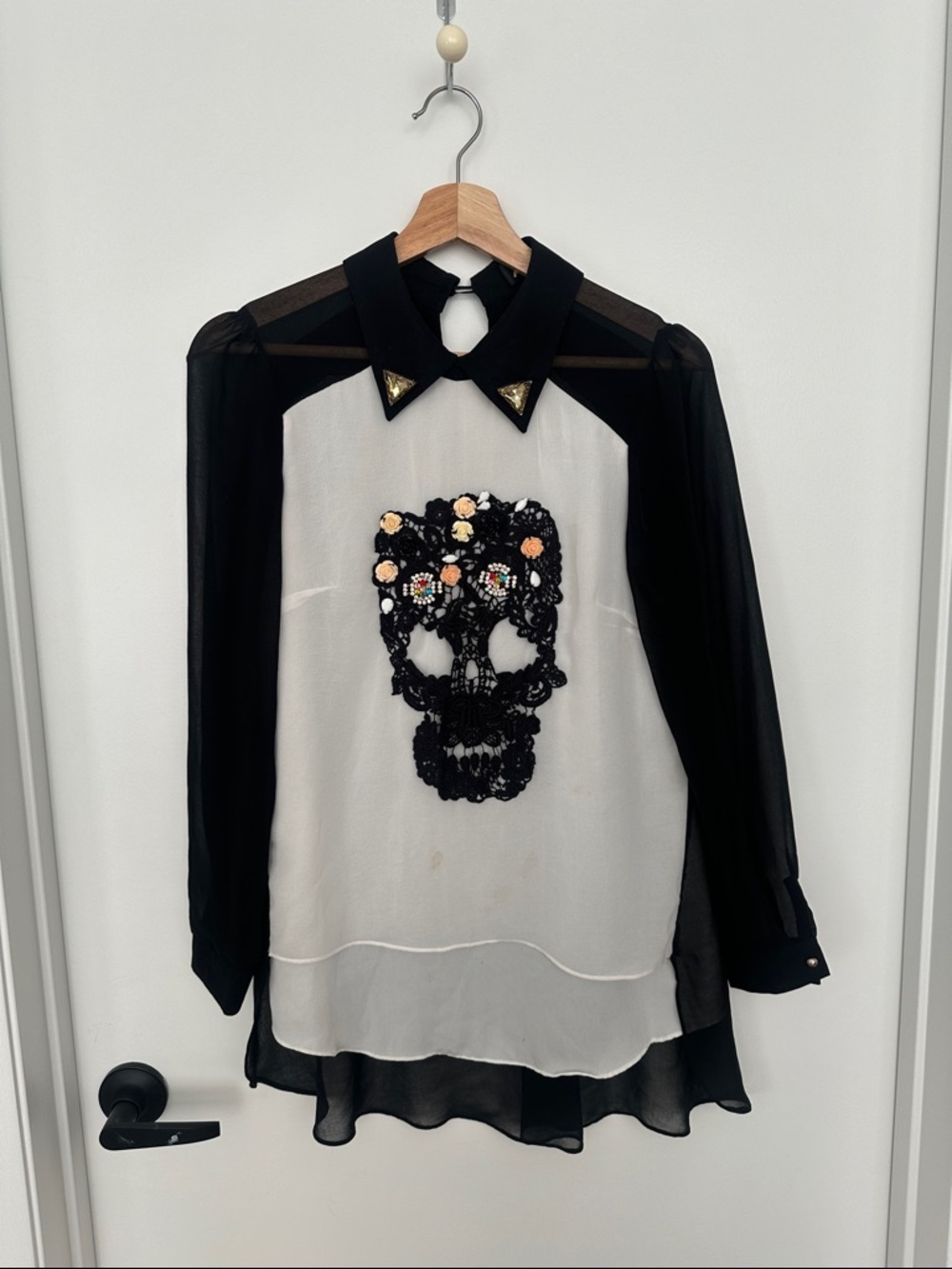 Sheer Skull Blouse